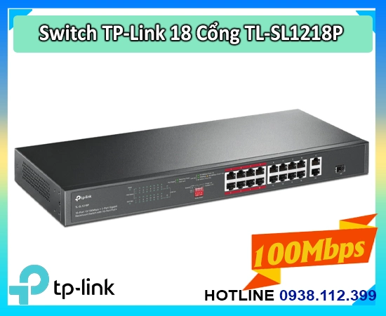 Lắp đặt camera Switch 16 Cổng PoE TL-SL1218P