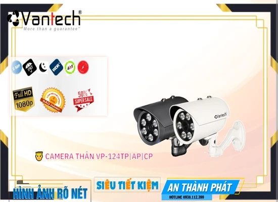 Lắp đặt camera tân phú VanTech VP-124TP|AP|CP Hình Ảnh Đẹp