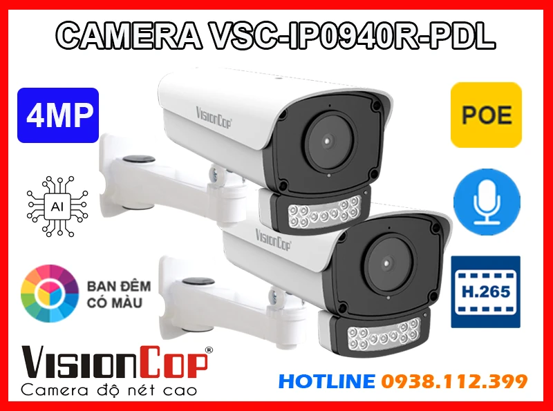 VSC-IP0940R-PDL,Camera VISIONCOP VSC-IP0940R-PDL (4MP),Thông số VSC-IP0940R-PDL,Giá Phân Phối VSC-IP0940R-PDL POE ,Phân Phối Sỉ VSC-IP0940R-PDL 4.0 MP Độ phân giải Ultra 2k ,Địa Chỉ Bán VSC-IP0940R-PDLthông số , Camera Giám Sát VSC-IP0940R-PDL