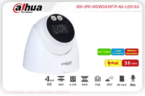 Lắp đặt camera tân phú DH-IPC-HDW2439TP-AS-LED-S2 Chức Năng Cao Cấp  Hãng Ruijie