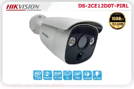 Lắp đặt camera tân phú ❇  Camera  Hikvision Sắc Nét DS-2CE12D0T-PIRL