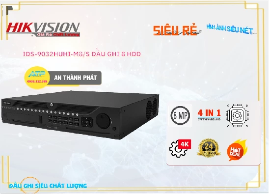 Lắp đặt camera tân phú Đầu Ghi 32 Kênh Hikvision iDS-9032HUHI-M8/S