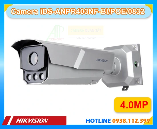 Camera HikVision iDS-ANPR403NF-BI/POE/0832, iDS-ANPR403NF-BI/POE/0832, Camera nhận diện biển số HikVision, Camera AI nhận diện biển số xe iDS-ANPR403NF-BI/POE/0832, Camera HikVision iDS-ANPR403NF-BI/POE/0832, Camera bãi xe HikVision iDS-ANPR403NF-BI/POE/0832