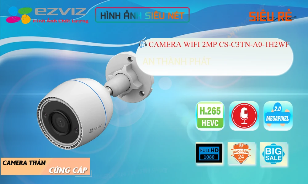 CS-C3TN-A0-1H2WF sắc nét Wifi Ezviz CS-C3TN-A0-1H2WF sắc nét Wifi Ezviz