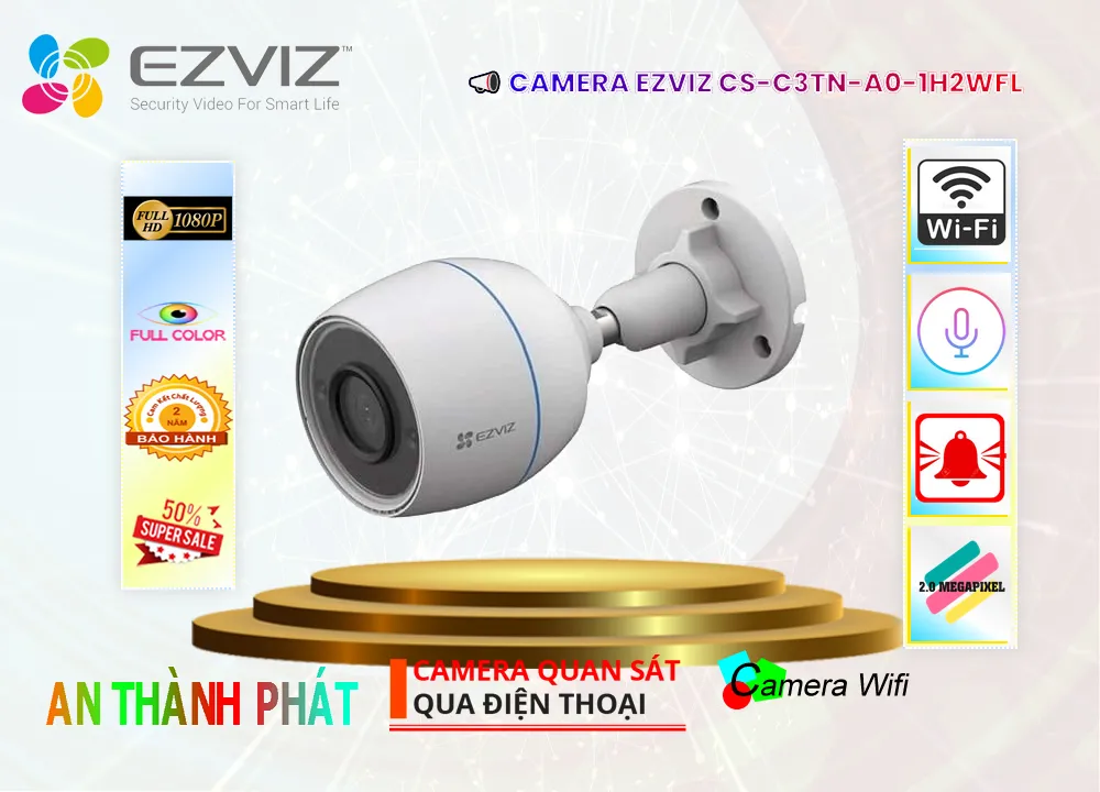 giới thiệu camera wifi Ezviz CS-C3TN-A0-1H2WFL