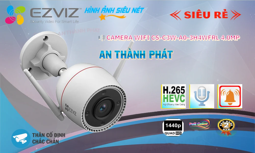 CS-C3W-A0-3H4WFRL sắc nét Wifi Ezviz CS-C3W-A0-3H4WFRL sắc nét Wifi Ezviz