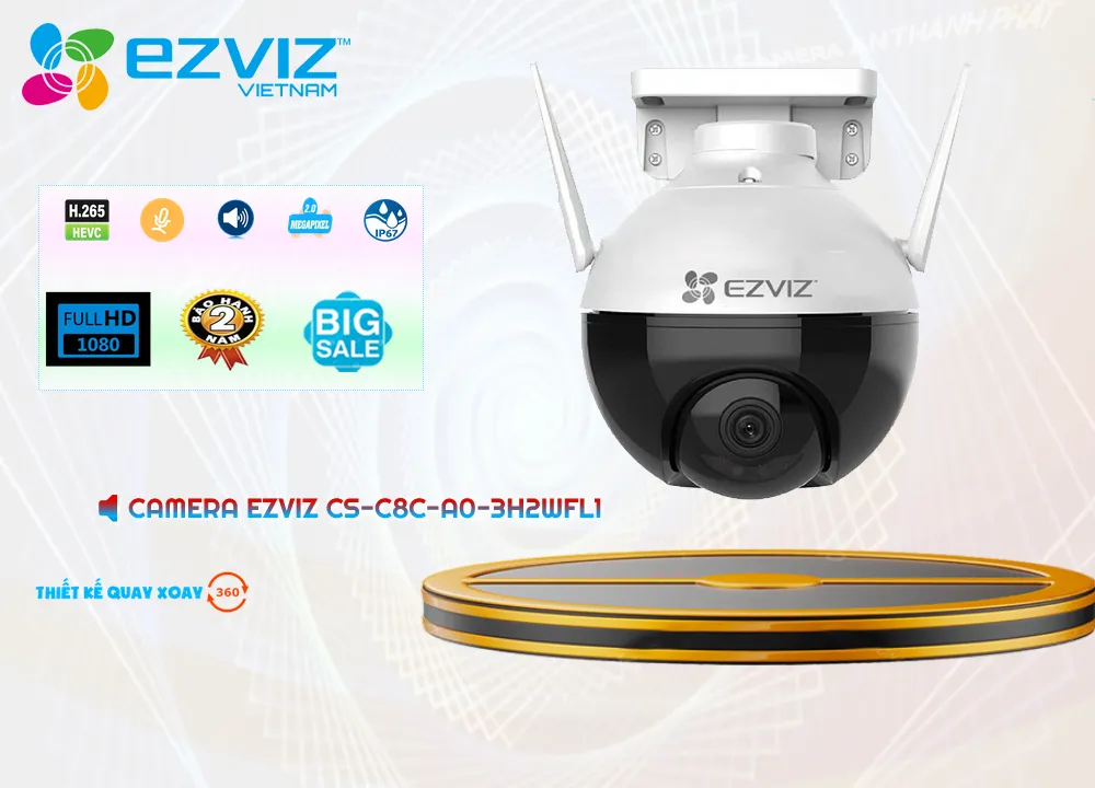 giới thiệu camera wifi Ezviz CS-C8C-A0-3H2WFL1