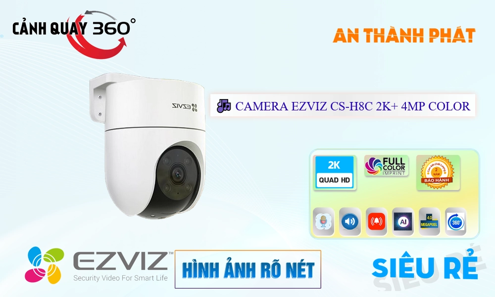 ❇ CS-H8C 2K+ 4MP Color Camera Wifi Ezviz Giá tốt ❇ CS-H8C 2K+ 4MP Color Camera Wifi Ezviz Giá tốt