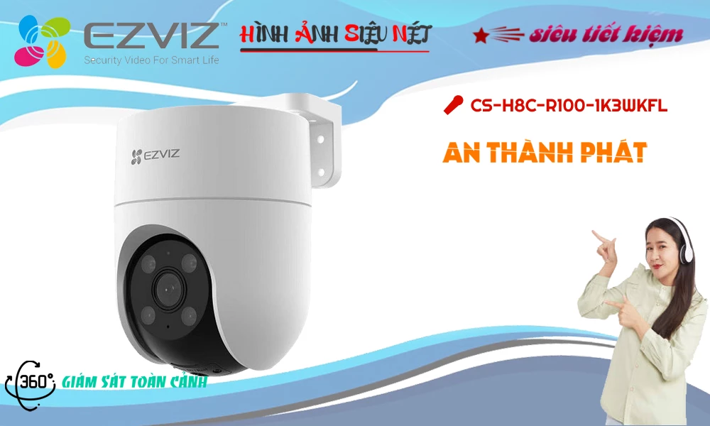 Camera CS-H8c-R100-1K3WKFL  Wifi Ezviz
