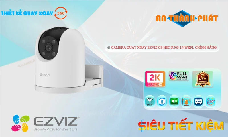 Camera Wifi Ezviz CS-H8c-R200-1J4WKFL Camera Wifi Ezviz CS-H8c-R200-1J4WKFL