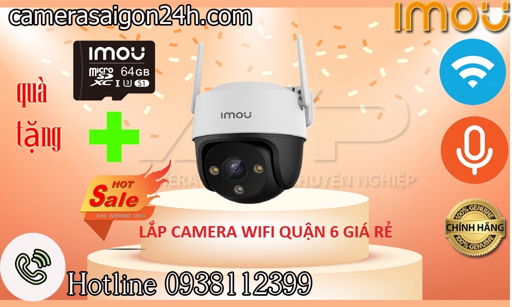 lắp camera wifi xoay 360 quận 6