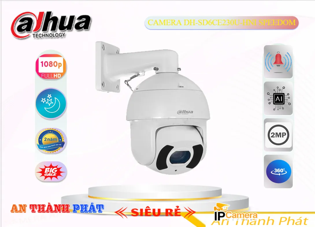 DH-SD6CE230U-HNI Camera Speedom Thông Minh,DH-SD6CE230U-HNI Giá rẻ,DH-SD6CE230U-HNI Giá Thấp Nhất,Chất Lượng
