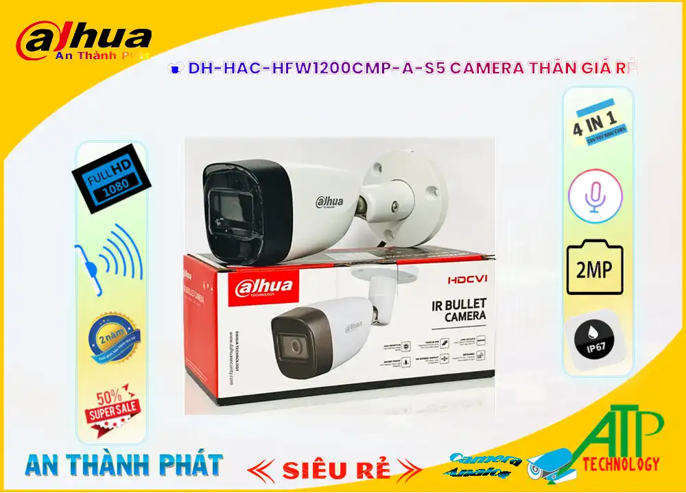 DH-HAC-HFW1200CMP-A-S5 sắc nét Dahua ➠