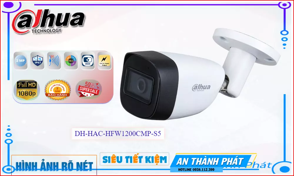 Camera DH-HAC-HFW1200CMP-S5,DH-HAC-HFW1200CMP-S5 Giá Khuyến Mãi,DH-HAC-HFW1200CMP-S5 Giá rẻ,DH-HAC-HFW1200CMP-S5 Công