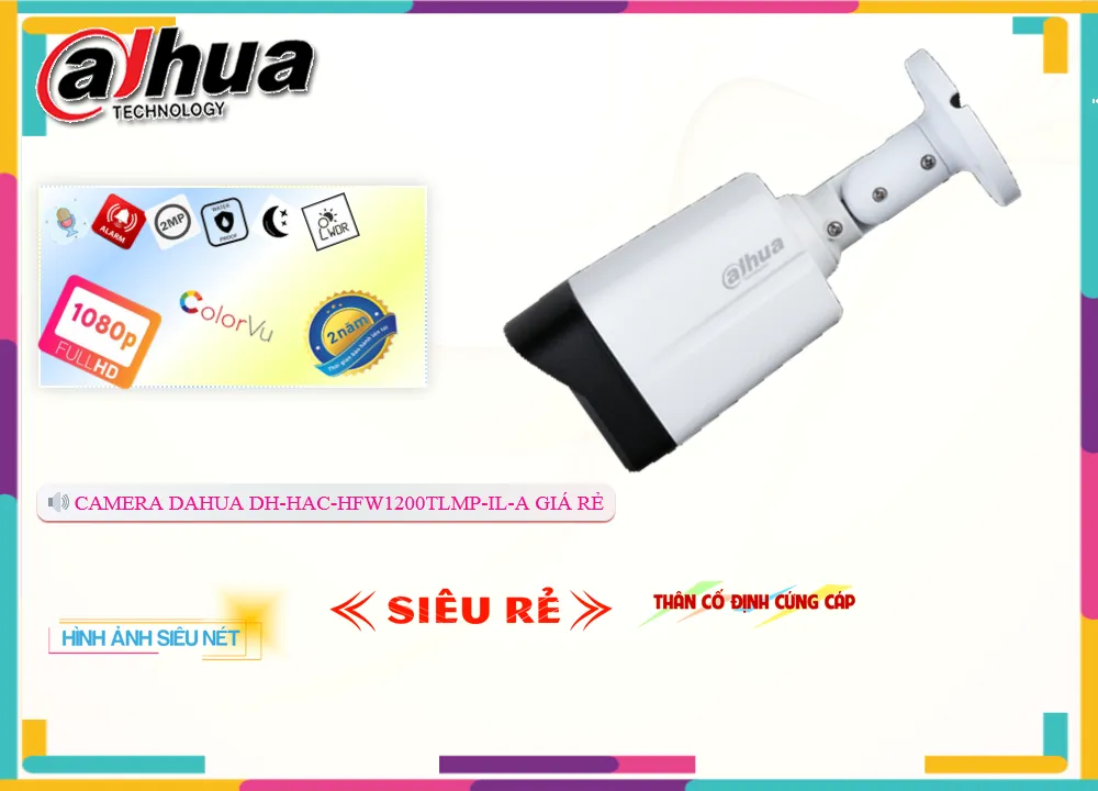 Camera Dahua DH-HAC-HFW1200TLMP-IL-A,Giá DH-HAC-HFW1200TLMP-IL-A,phân phối