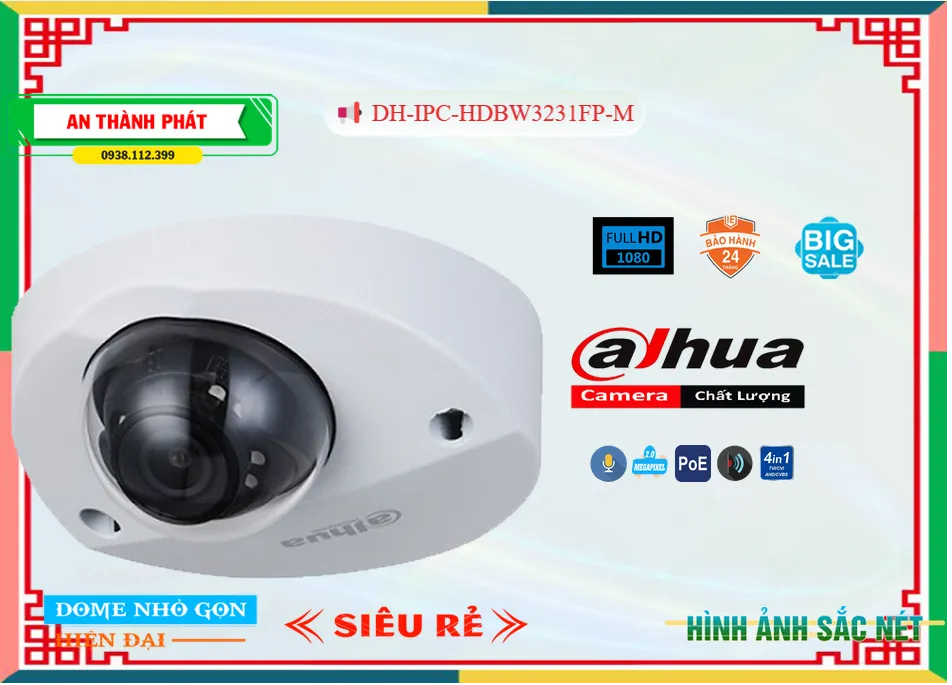 Camera Dahua DH-IPC-HDBW3231FP-M,DH-IPC-HDBW3231FP-M Giá rẻ,DH IPC HDBW3231FP M,Chất Lượng DH-IPC-HDBW3231FP-M,thông số