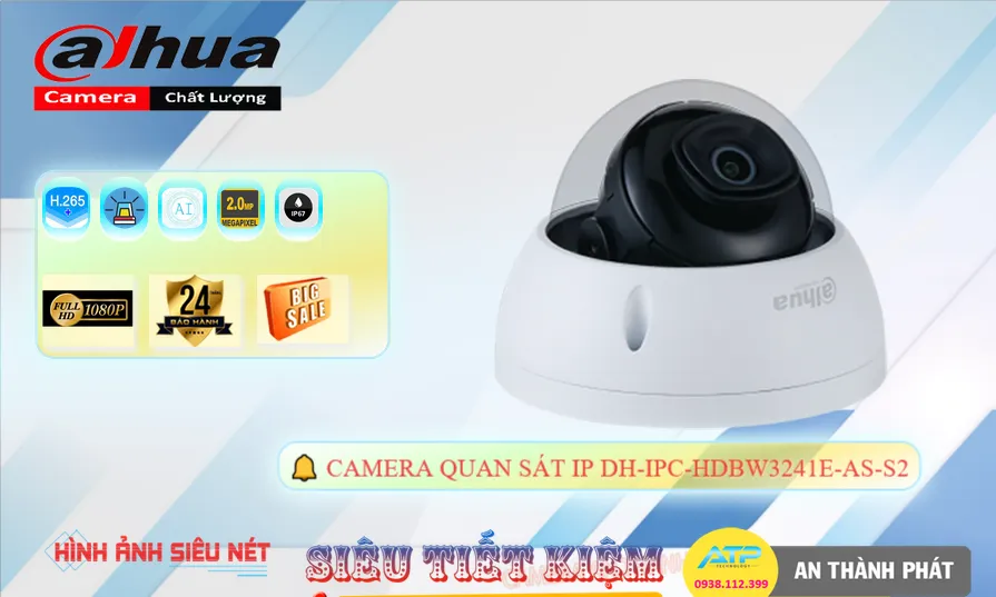 DH-IPC-HDBW3241E-AS-S2 Camera Chính Hãng Dahua DH-IPC-HDBW3241E-AS-S2 Camera Chính Hãng Dahua