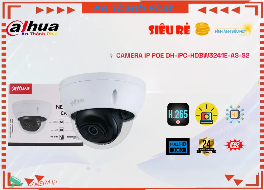 DH-IPC-HDBW3241E-AS-S2 Camera Chính Hãng Dahua DH-IPC-HDBW3241E-AS-S2 Camera Chính Hãng Dahua