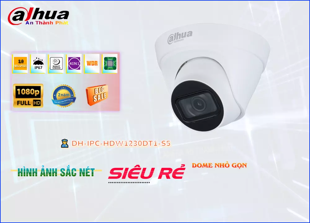 Camera IP dahua DH-IPC-HDW1230DT1-S5,thông số DH-IPC-HDW1230DT1-S5,DH-IPC-HDW1230DT1-S5 Giá rẻ,DH IPC HDW1230DT1