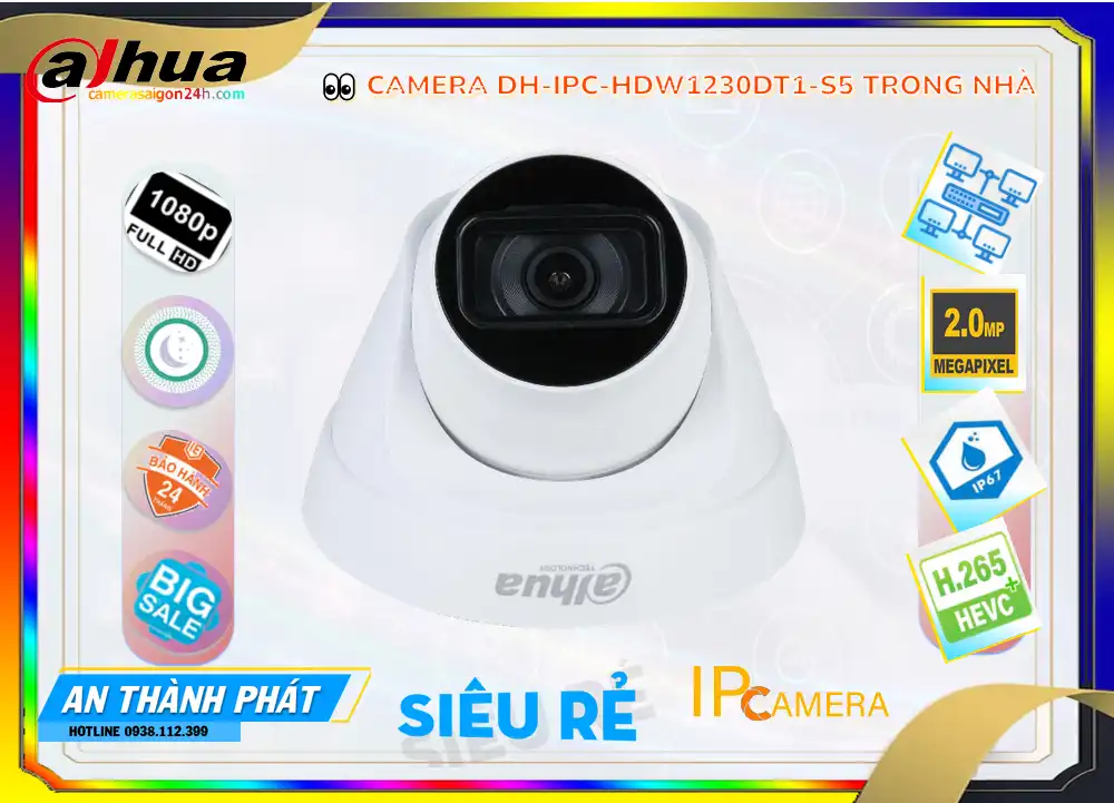 DH-IPC-HDW1230DT1-S5 sắc nét Dahua