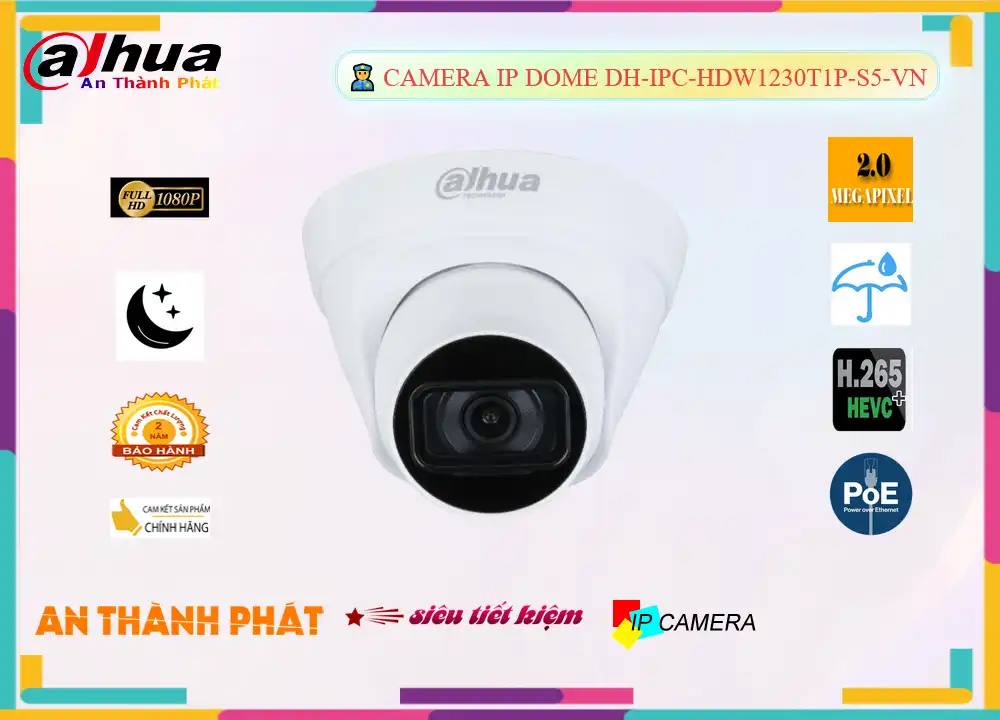 DH-IPC-HDW1230T1P-S5-VN sắc nét Dahua