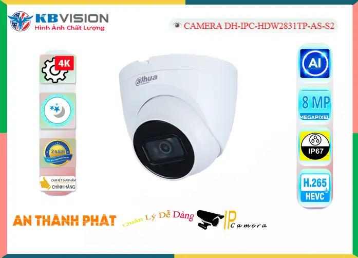 DH-IPC-HDW2831TP-AS-S2 sắc nét Dahua DH-IPC-HDW2831TP-AS-S2 sắc nét Dahua