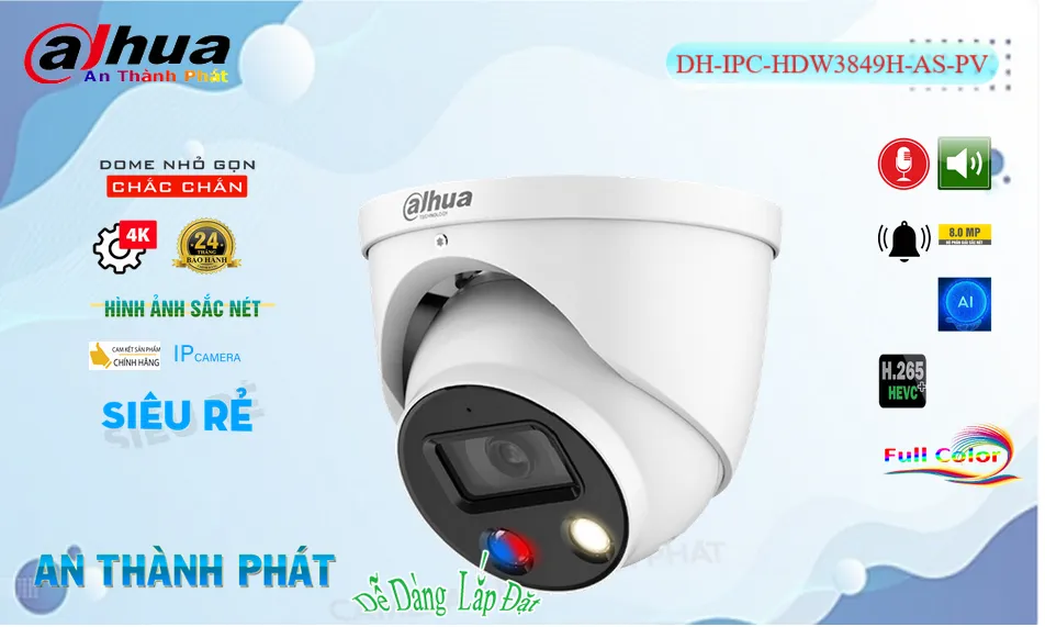 Camera DH-IPC-HDW3849H-AS-PV  Dahua