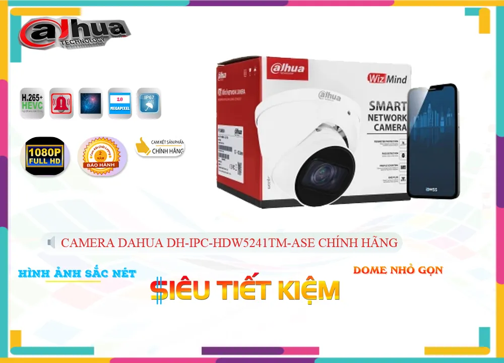 Camera Dahua DH-IPC-HDW5241TM-ASE,Chất Lượng DH-IPC-HDW5241TM-ASE,DH-IPC-HDW5241TM-ASE Công Nghệ