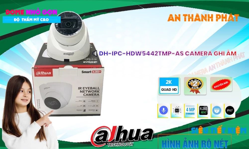 DH-IPC-HDW5442TMP-AS sắc nét Dahua