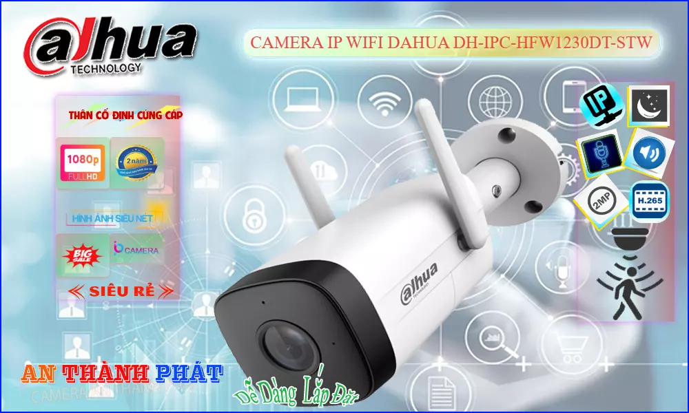 DH-IPC-HFW1230DT-STW sắc nét Dahua DH-IPC-HFW1230DT-STW sắc nét Dahua