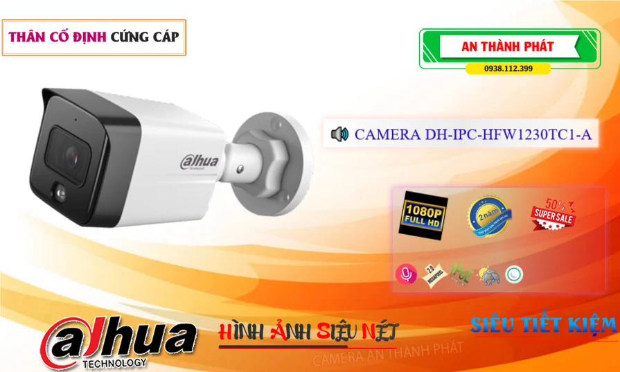 Camera Dahua DH-IPC-HFW1230TC1-A
