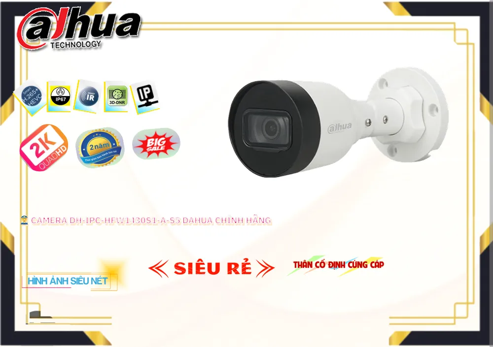 Camera Dahua DH-IPC-HFW1430S1-A-S5,DH-IPC-HFW1430S1-A-S5 Giá Khuyến Mãi,DH-IPC-HFW1430S1-A-S5 Giá