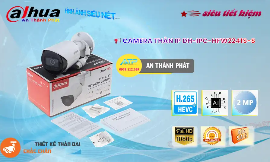 DH-IPC-HFW2241S-S sắc nét Dahua ➠
