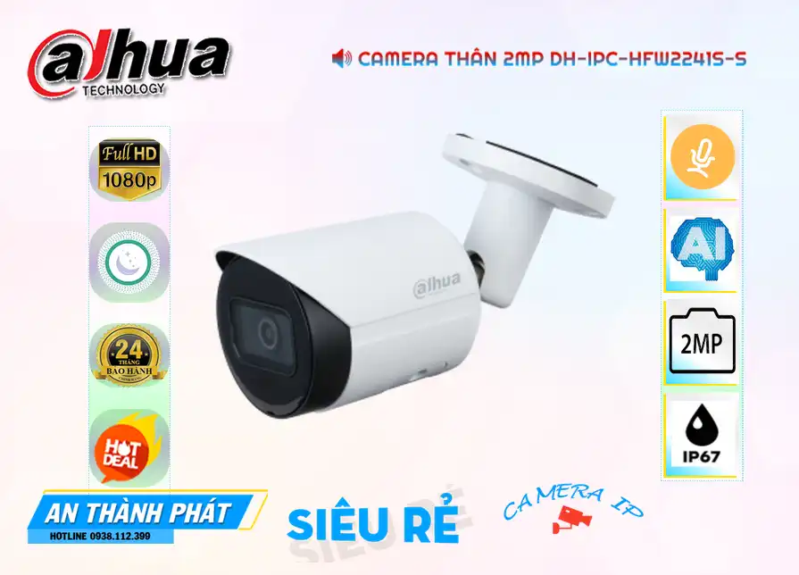 DH-IPC-HFW2241S-S sắc nét Dahua ➠