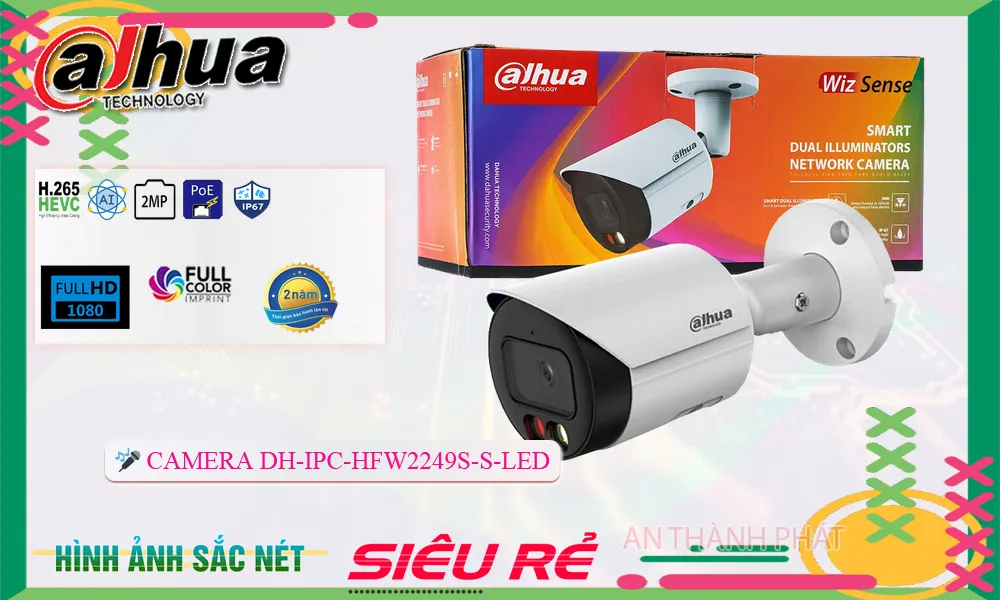 Camera Dahua DH-IPC-HFW2249S-S-LED,thông số DH-IPC-HFW2249S-S-LED,DH IPC HFW2249S S LED,Chất Lượng