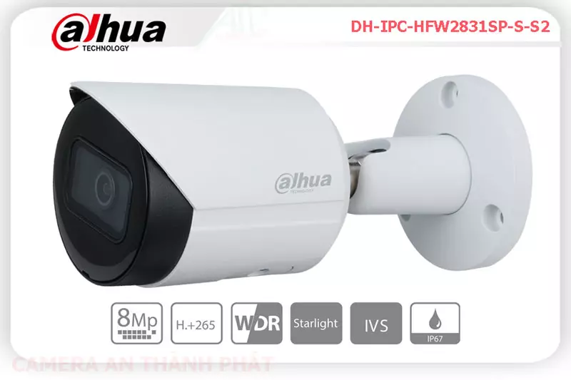 Camera dahua DH-IPC-HFW2831SP-S-S2,DH-IPC-HFW2831SP-S-S2 Giá Khuyến Mãi, Ip Sắc Nét DH-IPC-HFW2831SP-S-S2 Giá