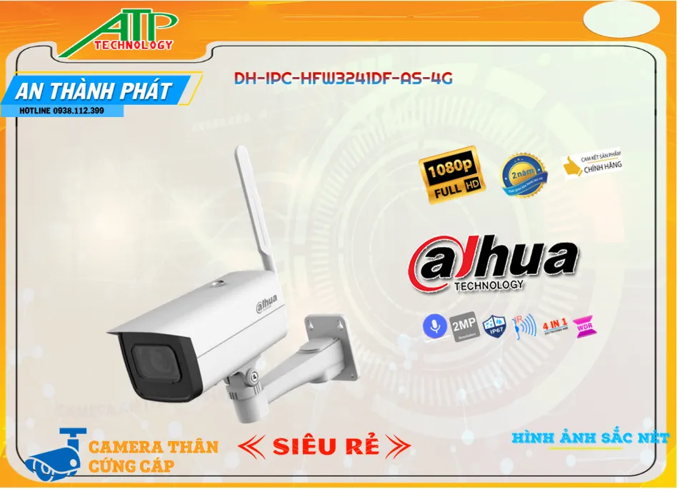 DH IPC HFW3241DF AS 4G,Camera Dahua DH-IPC-HFW3241DF-AS-4G,Chất Lượng DH-IPC-HFW3241DF-AS-4G,Giá