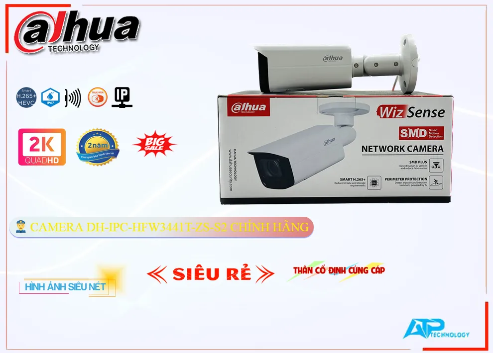 Camera Dahua DH-IPC-HFW3441T-ZS-S2,DH-IPC-HFW3441T-ZS-S2 Giá rẻ,DH IPC HFW3441T ZS S2,Chất Lượng