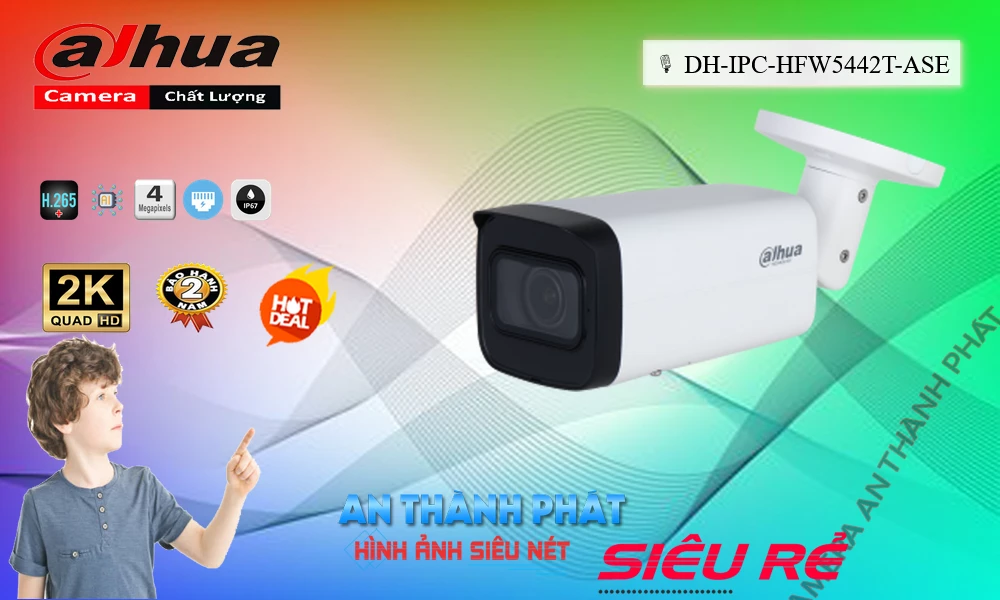 DH-IPC-HFW5442T-ASE Camera  Dahua Thiết kế Đẹp ❂