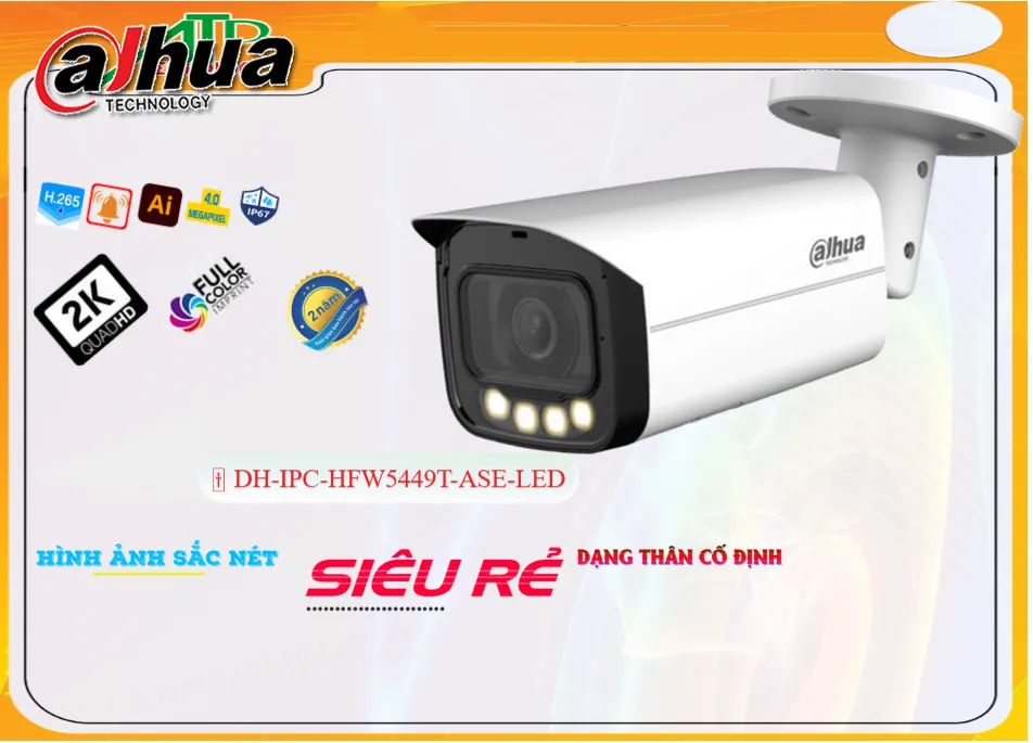 Camera Dahua DH-IPC-HFW5449T-ASE-LED,DH-IPC-HFW5449T-ASE-LED Giá Khuyến Mãi,DH-IPC-HFW5449T-ASE-LED Giá
