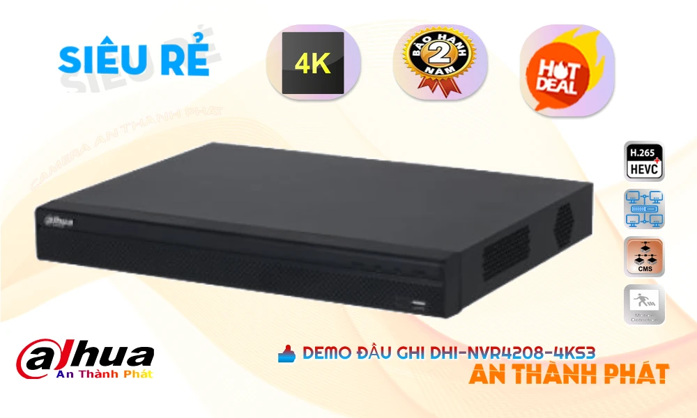 DHI-NVR4208-4KS3 Đầu ghi Camera Dahua Đang giảm giá