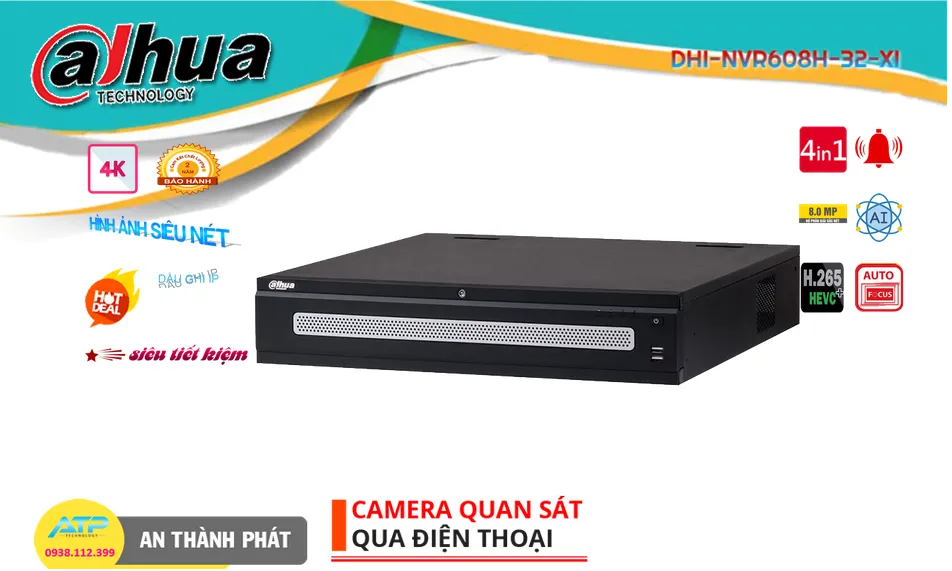 DHI-NVR608H-32-XIĐầu ghi Camera  Dahua Giá rẻ