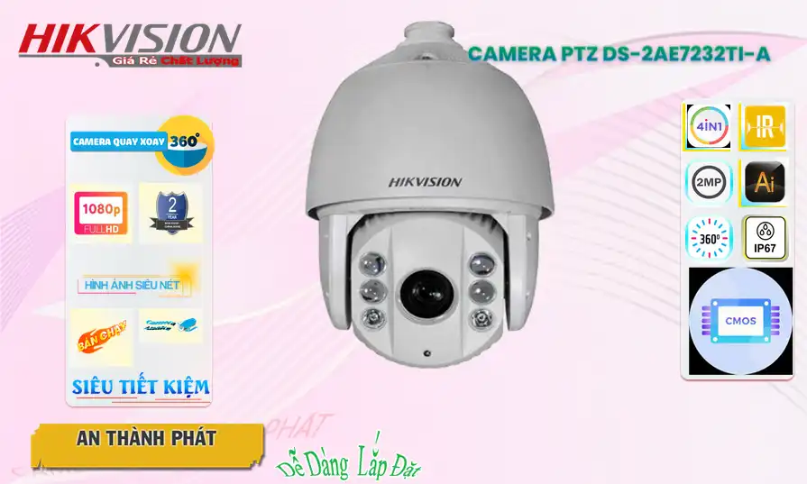 ➠  DS-2AE7232TI-A sắc nét Hikvision