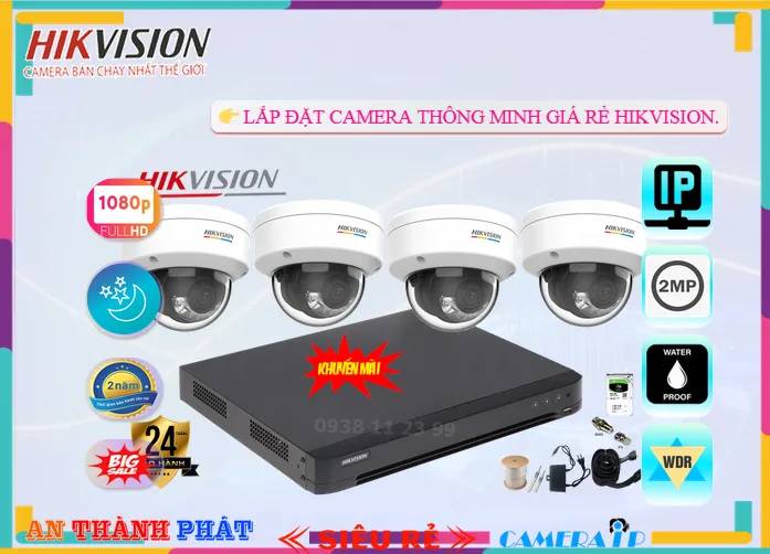 lắp đặt camera thông minh giá rẻ hikvision, cung cấp camera giá rẻ hikvision, đại lý camera hikvision giá rẻ, lắp