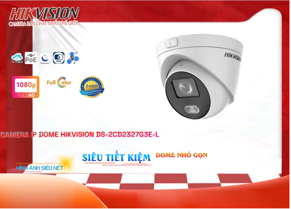 Camera IP Full Color Hikvision DS-2CD2327G3E-L,Giá DS-2CD2327G3E-L,DS-2CD2327G3E-L Giá Khuyến Mãi,bán
