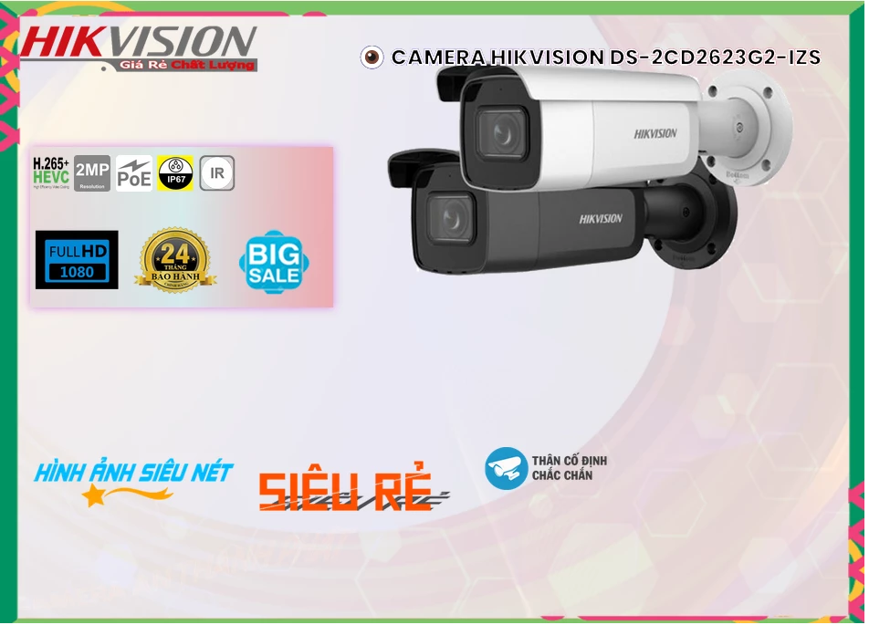 DS 2CD2623G2 IZS,Camera IP Hikvision DS-2CD2623G2-IZS,Chất Lượng DS-2CD2623G2-IZS,Giá DS-2CD2623G2-IZS,phân phối