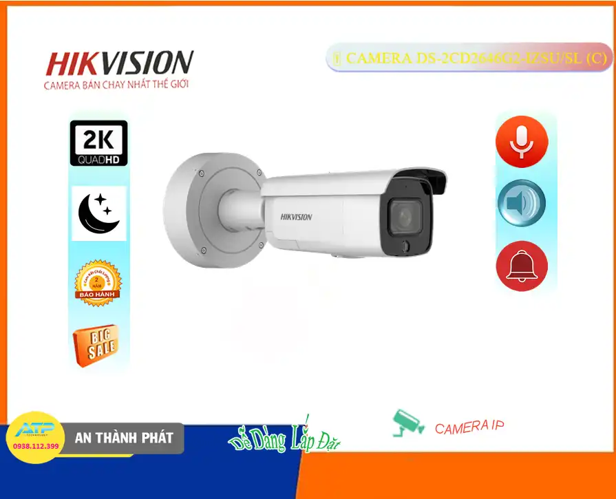 Camera Hikvision DS-2CD2646G2-IZSU/SL(C),Giá DS-2CD2646G2-IZSU/SL(C),DS-2CD2646G2-IZSU/SL(C) Giá Khuyến Mãi,bán