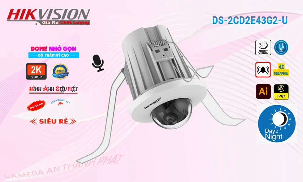 Camera Hikvision DS-2CD2E43G2-U