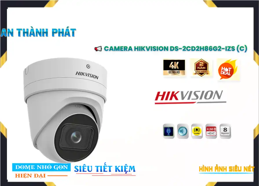 Camera Hikvision DS-2CD2H86G2-IZS(C),Giá DS-2CD2H86G2-IZS(C),phân phối DS-2CD2H86G2-IZS(C),DS-2CD2H86G2-IZS(C)Bán Giá