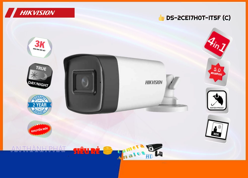 Camera Hikvision DS-2CE17H0T-IT5F(C),DS-2CE17H0T-IT5F(C) Giá Khuyến Mãi,DS-2CE17H0T-IT5F(C) Giá rẻ,DS-2CE17H0T-IT5F(C)